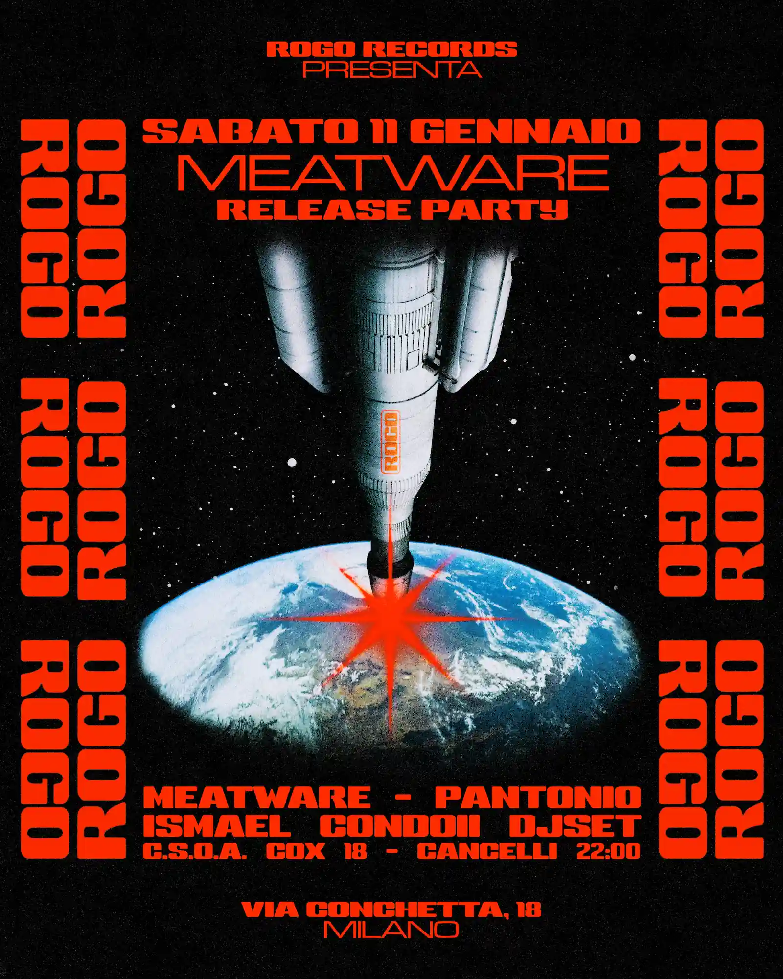 meatware release party — Poster by Alberto Ricchi